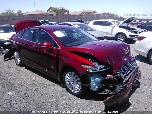 3FA6P0SU8DR247476 - 2013 FORD FUSION TITANIUM PHEV RED photo 1