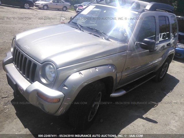 1J4GL38K33W735614 - 2003 JEEP LIBERTY RENEGADE GOLD photo 2