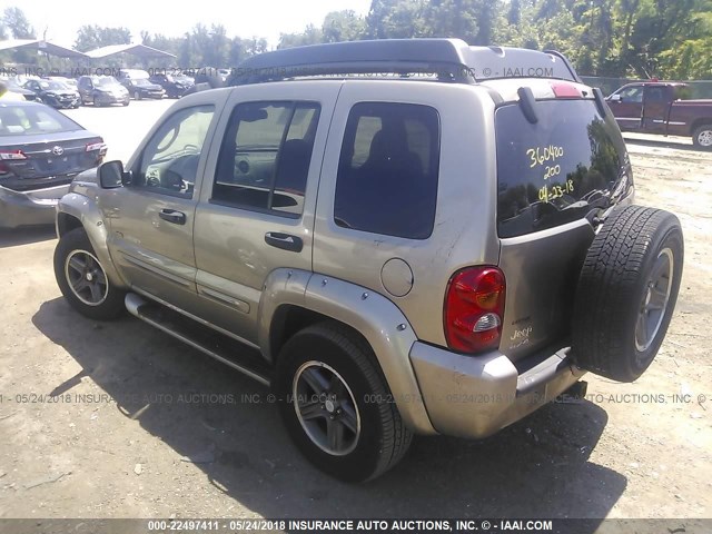 1J4GL38K33W735614 - 2003 JEEP LIBERTY RENEGADE GOLD photo 3
