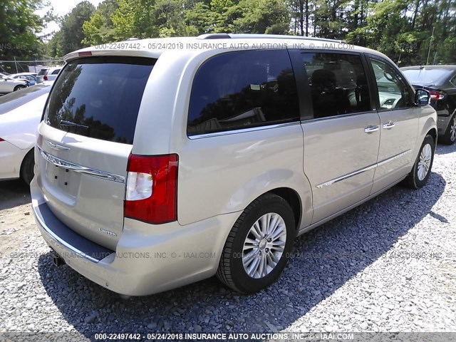 2C4RC1GGXER198249 - 2014 CHRYSLER TOWN & COUNTRY LIMITED BEIGE photo 4