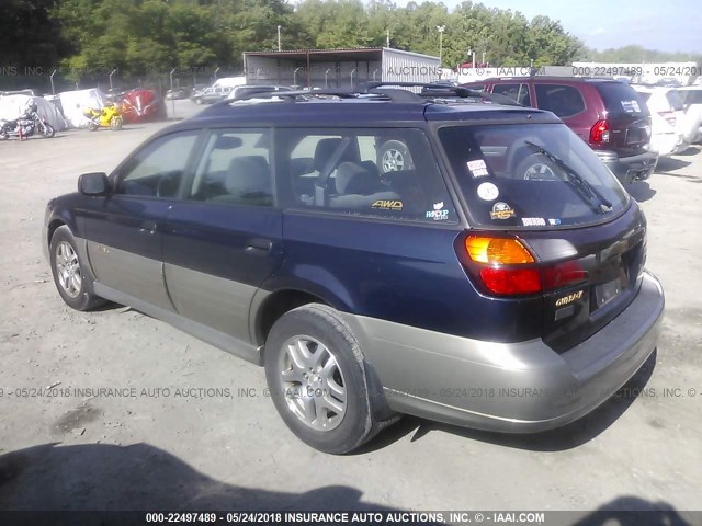 4S3BH675237609222 - 2003 SUBARU LEGACY OUTBACK AWP 蓝色 照片 3