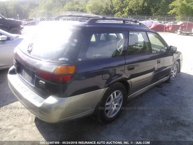 4S3BH675237609222 - 2003 SUBARU LEGACY OUTBACK AWP BLUE photo 4