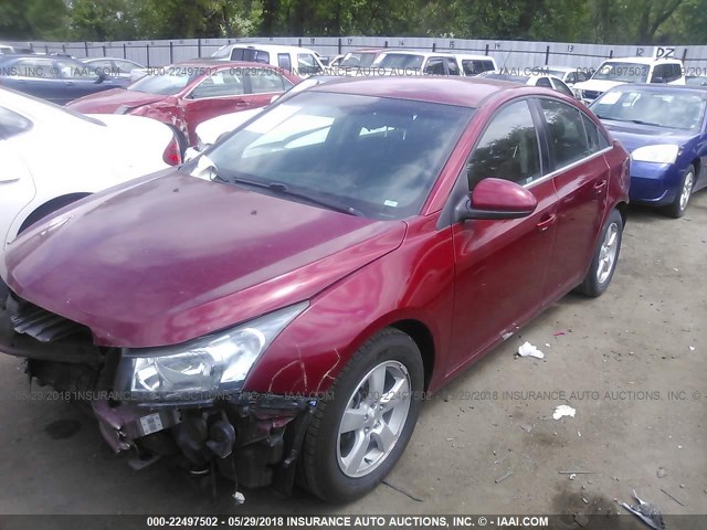 1G1PC5SB4E7178258 - 2014 CHEVROLET CRUZE LT RED photo 2