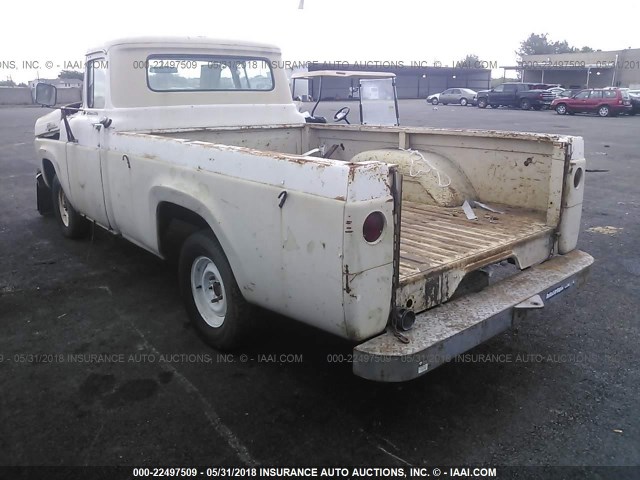 F10C9R36173 - 1959 FORD F100 BEIGE photo 3