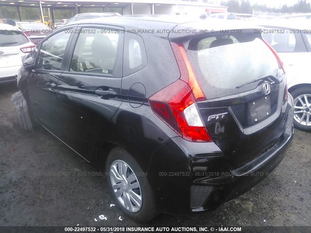 JHMGK5H57GX034992 - 2016 HONDA FIT LX BLACK photo 3