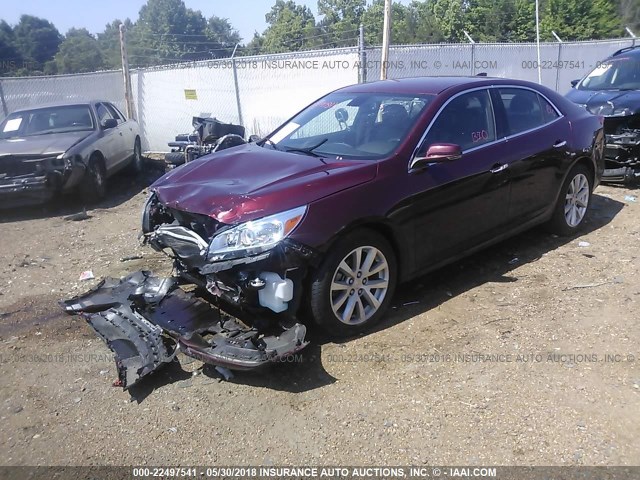 1G11E5SA8GF134974 - 2016 CHEVROLET MALIBU LIMITED LTZ 栗色 照片 2