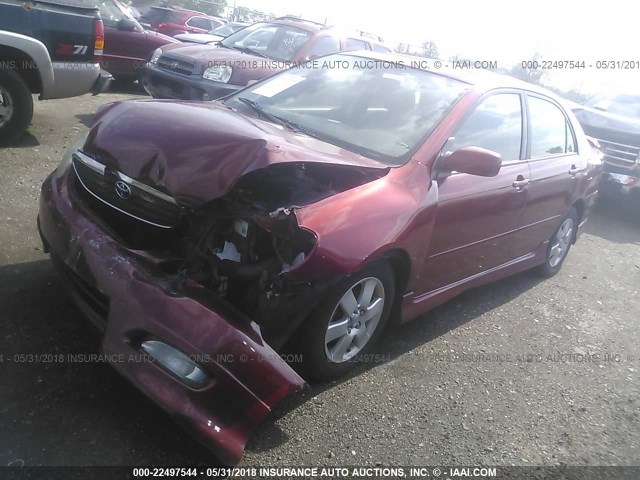 1NXBR32E65Z567804 - 2005 TOYOTA COROLLA CE/LE/S RED photo 2