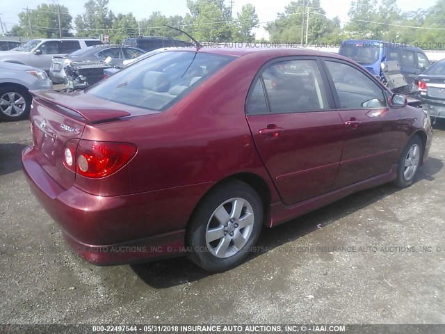 1NXBR32E65Z567804 - 2005 TOYOTA COROLLA CE/LE/S RED photo 4