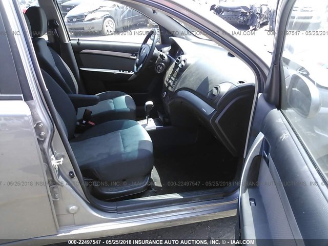 KL1TD6DE7AB115878 - 2010 CHEVROLET AVEO LS/LT 灰色 照片 5