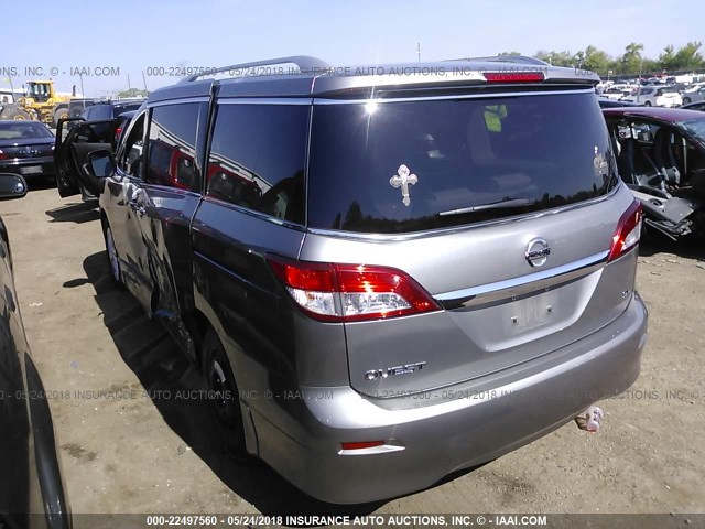 JN8AE2KPXB9003003 - 2011 NISSAN QUEST S/SV/SL/LE SILVER photo 3