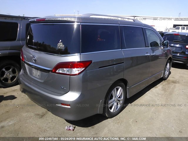 JN8AE2KPXB9003003 - 2011 NISSAN QUEST S/SV/SL/LE SILVER photo 4