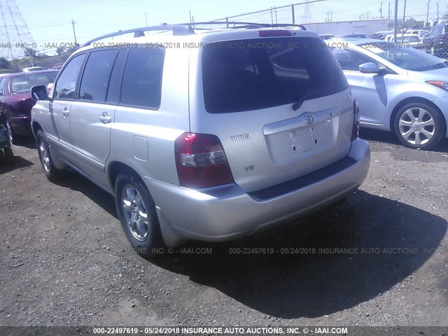 JTEDP21A940003397 - 2004 TOYOTA HIGHLANDER LIMITED SILVER photo 3