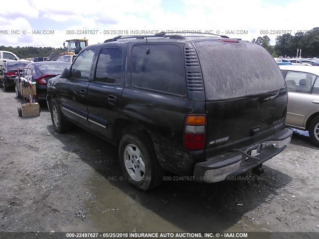 1GNEK13T0YJ210834 - 2000 CHEVROLET TAHOE K1500 BLACK photo 3