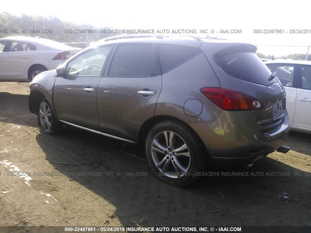 JN8AZ1MU2AW010898 - 2010 NISSAN MURANO S/SL/LE BROWN photo 3