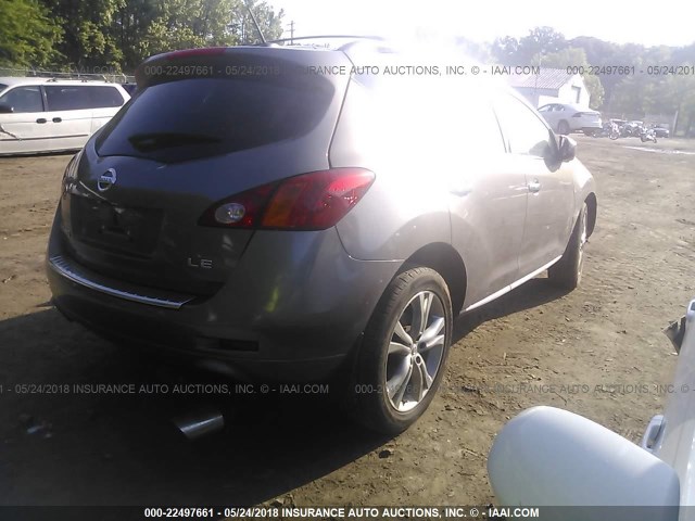 JN8AZ1MU2AW010898 - 2010 NISSAN MURANO S/SL/LE BROWN photo 4