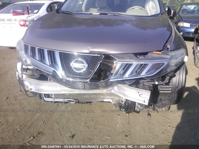 JN8AZ1MU2AW010898 - 2010 NISSAN MURANO S/SL/LE BROWN photo 6