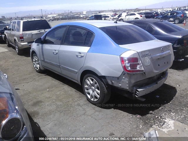 3N1AB6AP4AL665245 - 2010 NISSAN SENTRA 2.0/2.0S/SR/2.0SL SILVER photo 3