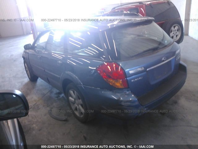 4S4BP62C777328558 - 2007 SUBARU LEGACY OUTBACK 2.5I LIMITED BLUE photo 3