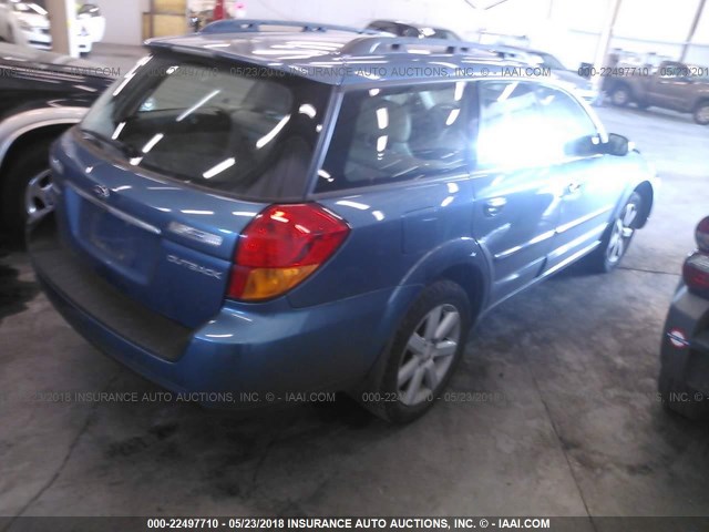 4S4BP62C777328558 - 2007 SUBARU LEGACY OUTBACK 2.5I LIMITED BLUE photo 4