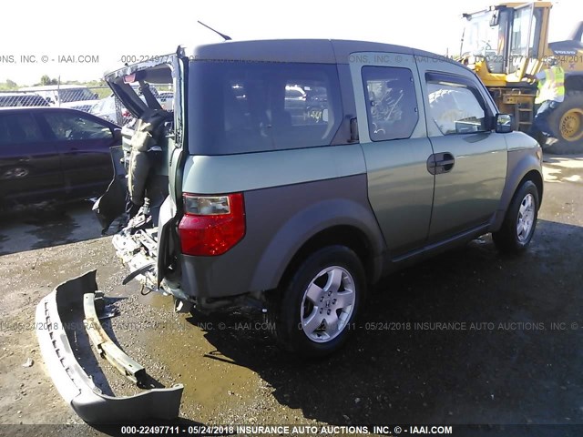 5J6YH28544L024288 - 2004 HONDA ELEMENT EX GREEN photo 4