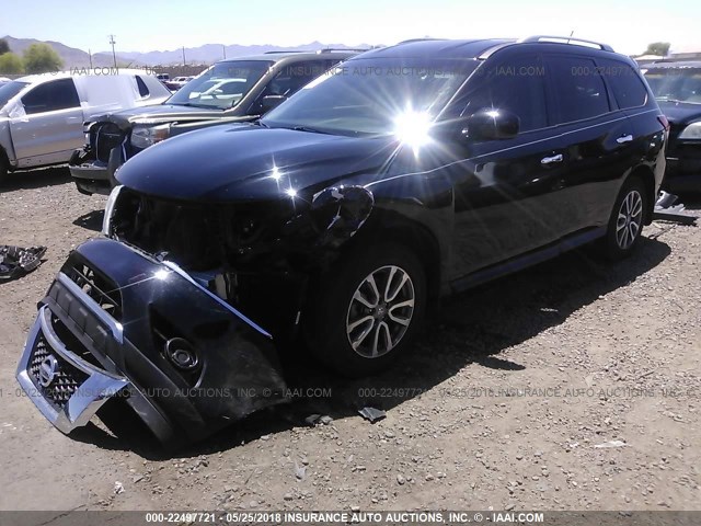 5N1AR2MN0DC631195 - 2013 NISSAN PATHFINDER S/SV/SL/PLATINUM 黑色 照片 2