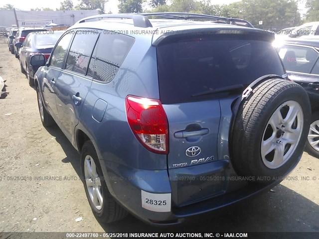 JTMBK31V885064171 - 2008 TOYOTA RAV4 LIMITED BLUE photo 3