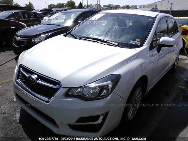 JF1GPAC6XFH259482 - 2015 SUBARU IMPREZA PREMIUM WHITE photo 2