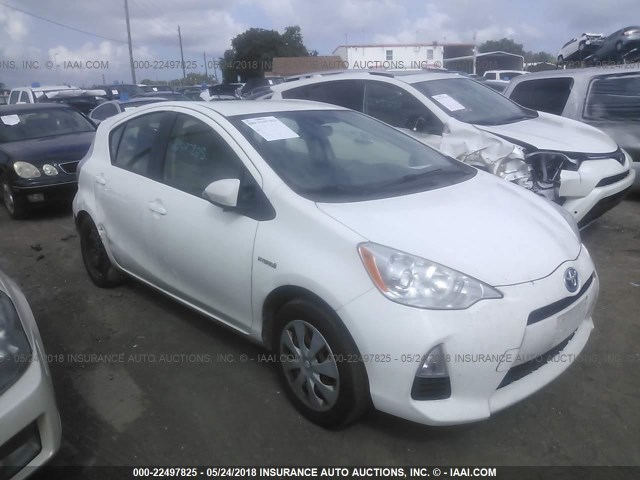 JTDKDTB30E1066443 - 2014 TOYOTA PRIUS C WHITE photo 1