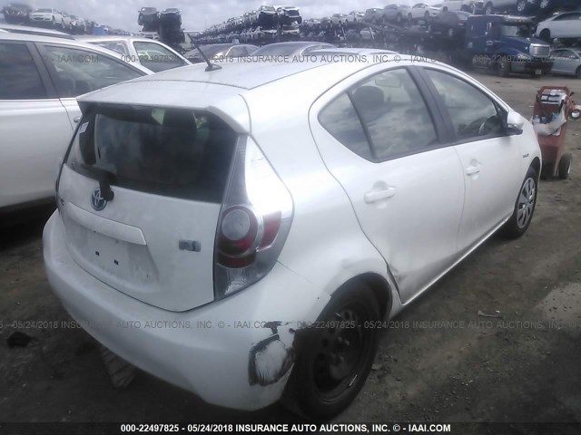 JTDKDTB30E1066443 - 2014 TOYOTA PRIUS C WHITE photo 4