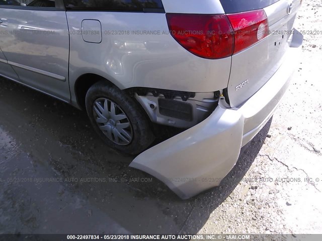 5TDZK23C88S144309 - 2008 TOYOTA SIENNA CE/LE GRAY photo 6