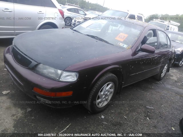 JN1CA21D0TT137422 - 1996 NISSAN MAXIMA GLE/GXE/SE BURGUNDY photo 2