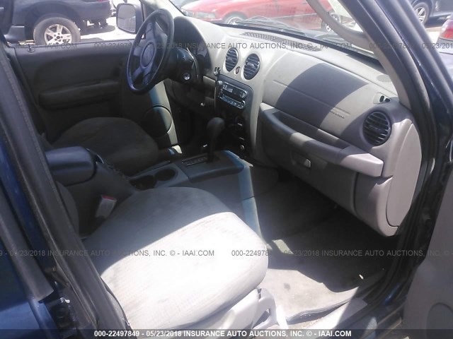 1J4GL48K14W326714 - 2004 JEEP LIBERTY SPORT 深蓝色 照片 5