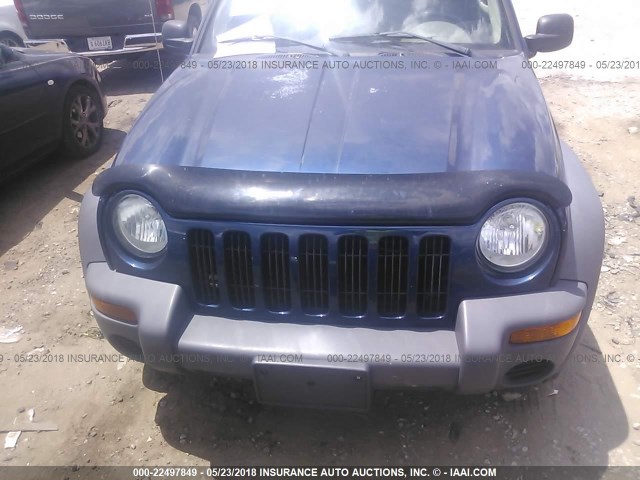 1J4GL48K14W326714 - 2004 JEEP LIBERTY SPORT Dark Blue photo 6