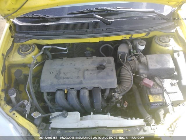2T1LR32EX4C315297 - 2004 TOYOTA COROLLA MATRIX XR YELLOW photo 10