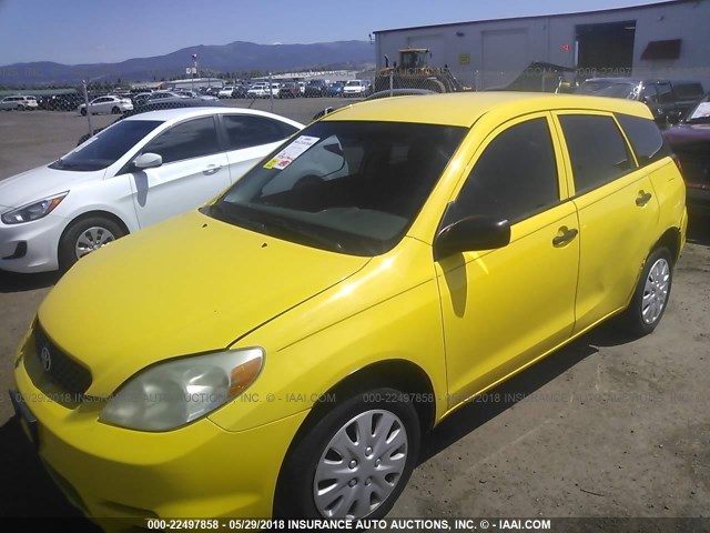 2T1LR32EX4C315297 - 2004 TOYOTA COROLLA MATRIX XR YELLOW photo 2