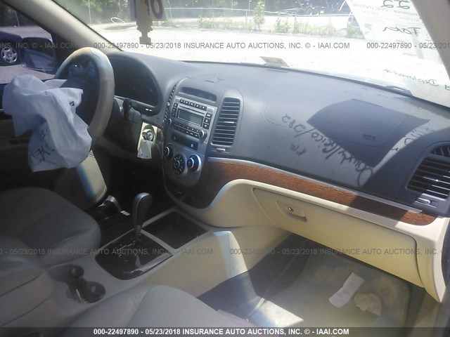 5NMSG13D38H174522 - 2008 HYUNDAI SANTA FE GLS BLUE photo 5