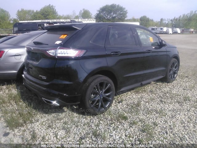 2FMTK3AP8FBB54964 - 2015 FORD EDGE SPORT BLACK photo 4