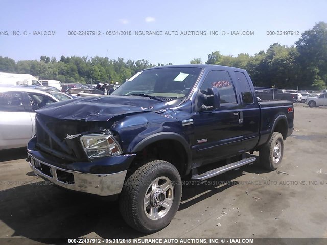 1FTWX31P76EA14394 - 2006 FORD F350 SRW SUPER DUTY BLUE photo 2