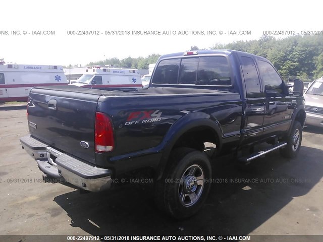 1FTWX31P76EA14394 - 2006 FORD F350 SRW SUPER DUTY BLUE photo 4