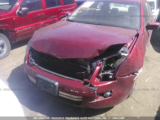 3FAHP07Z07R220659 - 2007 FORD FUSION SE MAROON photo 6