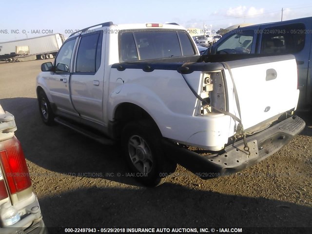 1FMZU67K04UA23133 - 2004 FORD EXPLORER SPORT TR  WHITE photo 3