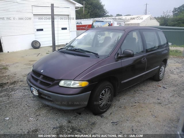 2B4GP25B5TR634315 - 1996 DODGE CARAVAN PURPLE photo 2