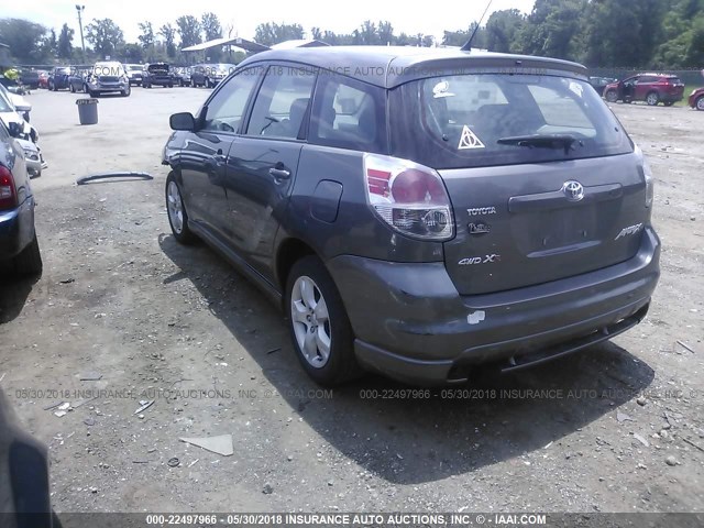 2T1LR30E55C450434 - 2005 TOYOTA COROLLA MATRIX XR GRAY photo 3