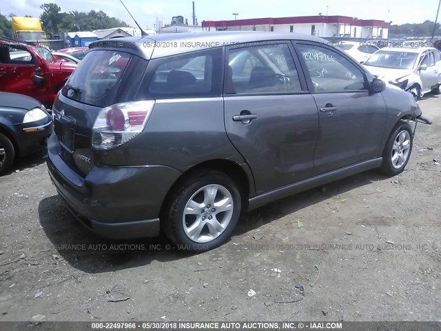 2T1LR30E55C450434 - 2005 TOYOTA COROLLA MATRIX XR GRAY photo 4