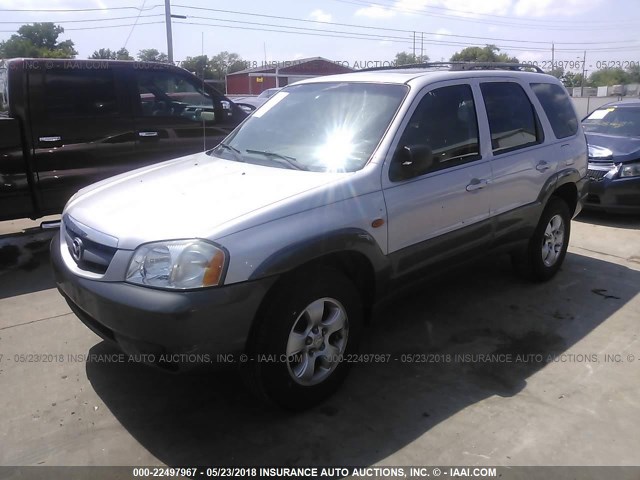 4F2CZ04164KM28087 - 2004 MAZDA TRIBUTE LX SILVER photo 2