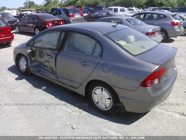 JHMFA36246S006168 - 2006 HONDA CIVIC HYBRID TAN photo 3