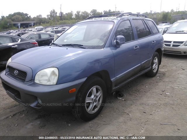 KM8SC73D93U370363 - 2003 HYUNDAI SANTA FE GLS/LX BLUE photo 2