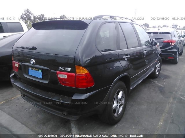 5UXFA53553LV96722 - 2003 BMW X5 3.0I BLACK photo 4
