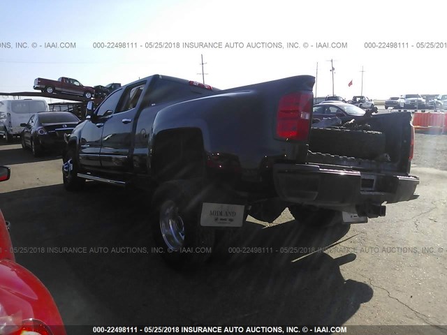 1GT424E80FF127239 - 2015 GMC SIERRA K3500 DENALI BLACK photo 3