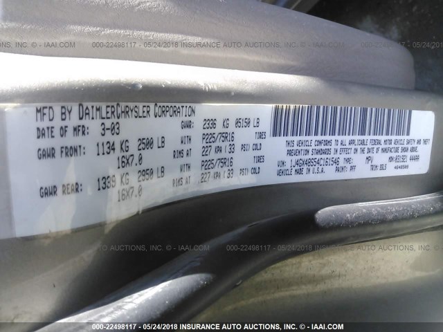 1J4GX48S54C161546 - 2004 JEEP GRAND CHEROKEE LAREDO/COLUMBIA/FREEDOM 棕色 照片 9